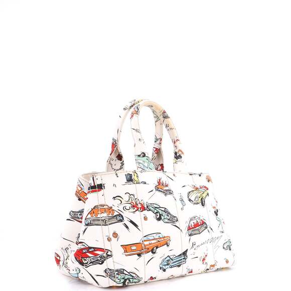 Prada Canapa Convertible Tote Printed #239066P57B - Picture 2 of 7